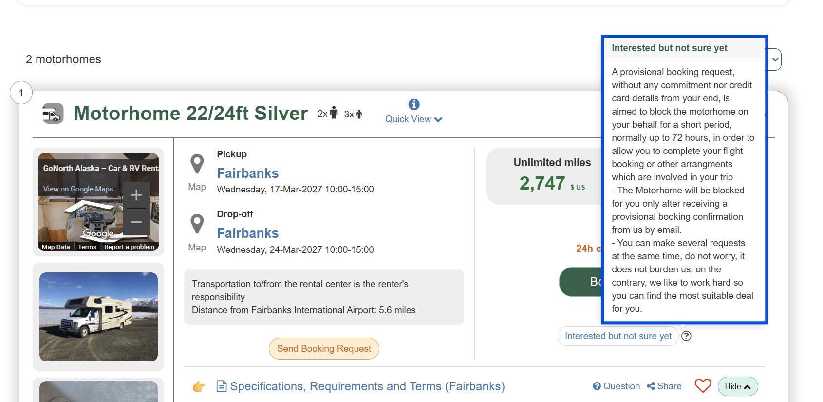 RV for rent in Alaska Interested but not sure yet RV for rent in Alaska Interested but not sure yet